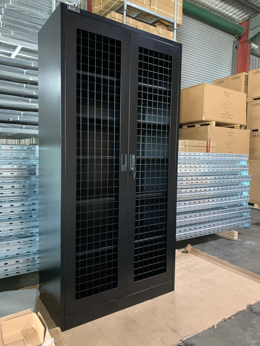 Cabinet - 2 Door Mesh - BLACK
