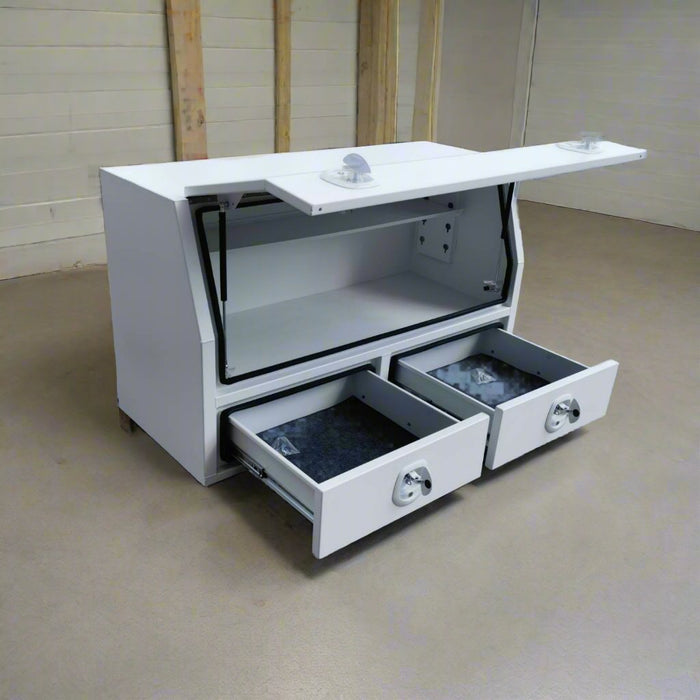 Ute Toolbox - 1450mmx600mmx850mm - HD 2 Drawer - WHITE