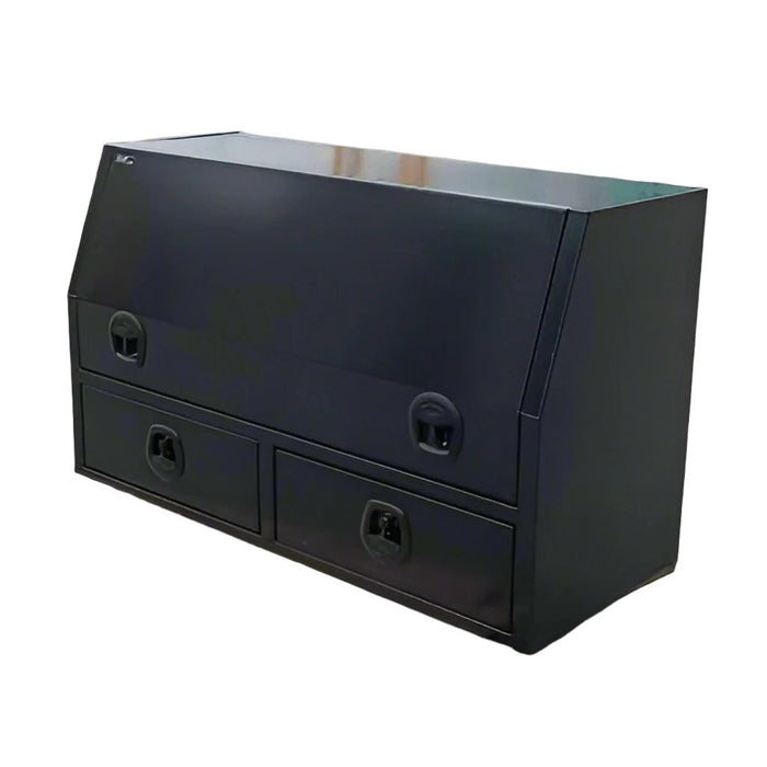 Ute Toolbox - 1450mmx600mmx850mm - HD 2 Drawer - BLACK