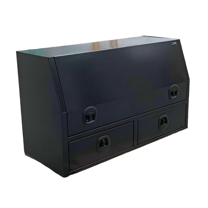 Ute Toolbox - 1450mmx600mmx850mm - HD 2 Drawer - BLACK