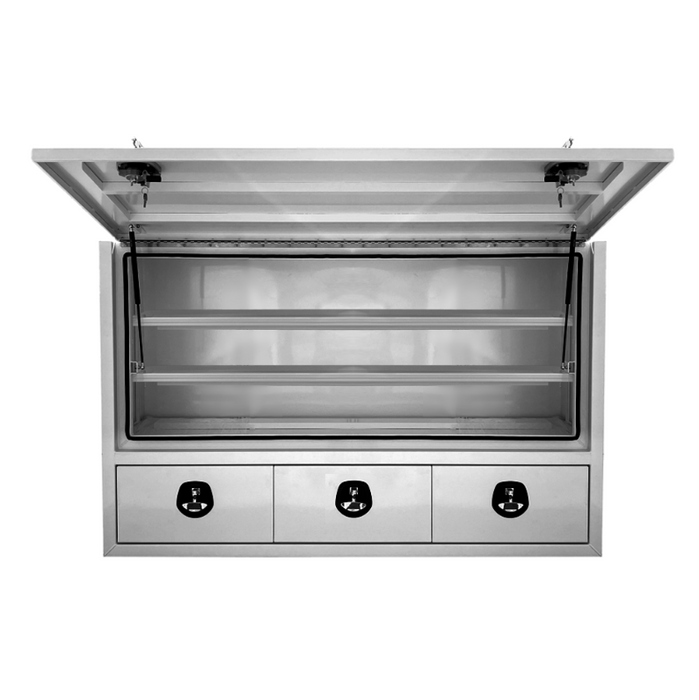 Truck Toolbox - 1900mmx600mmx1200mm - 3 Drawer - Aluminium