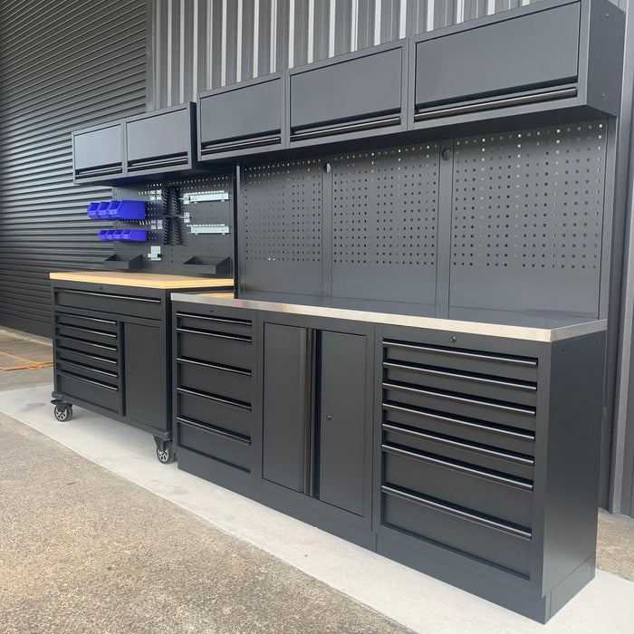 Workbench Compatible Storage Modular Workbench with Cabinet & Storage | Blue Products