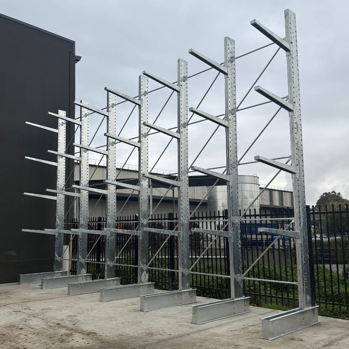 Cantilever Racking - Heavy Duty Galvanised - Single Sided - 4800mm Height