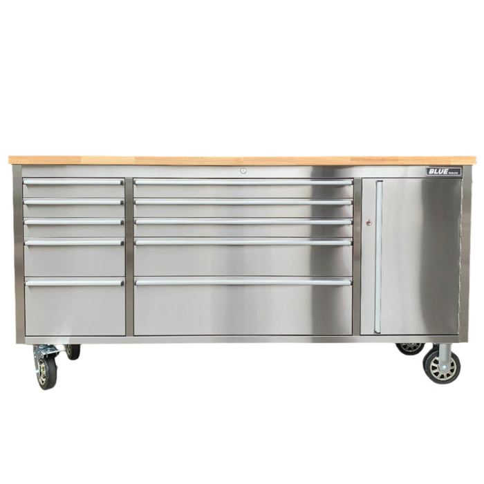 Tool Chest - 1.8m Workbench Base Unit - Stainless Steel