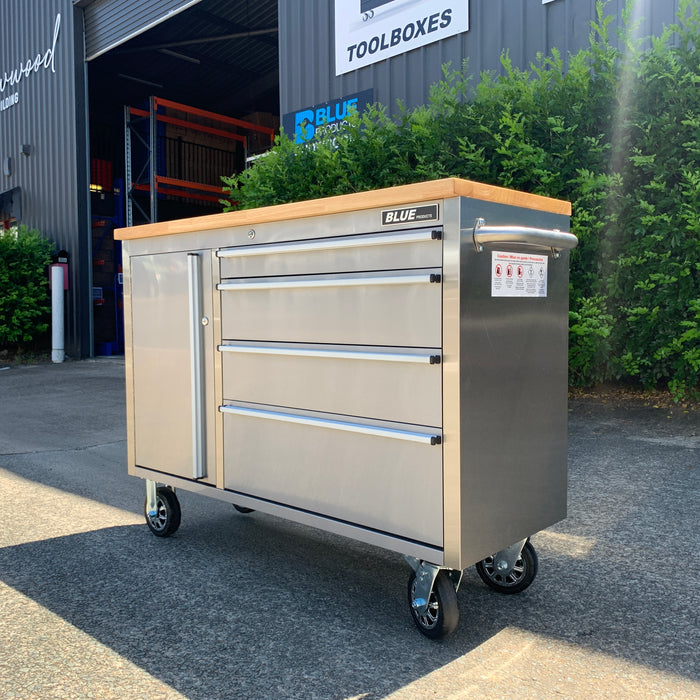 Tool Chest - 1.2m Workbench Base Unit - Stainless Steel