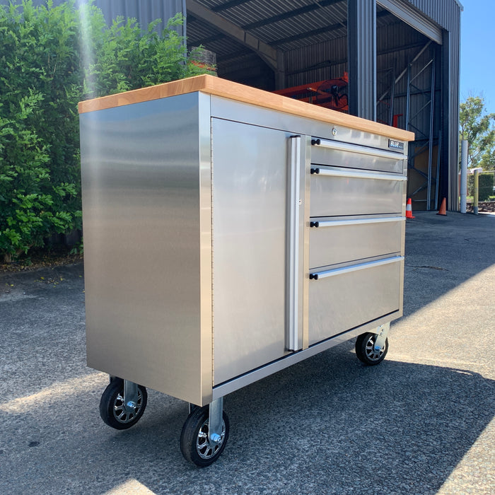 Tool Chest - 1.2m Workbench Base Unit - Stainless Steel