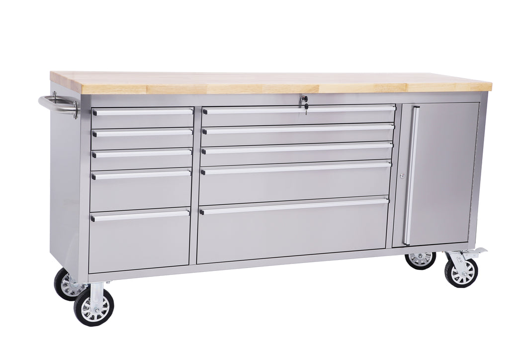 Tool Chest - 1.8m Workbench Base Unit - Stainless Steel