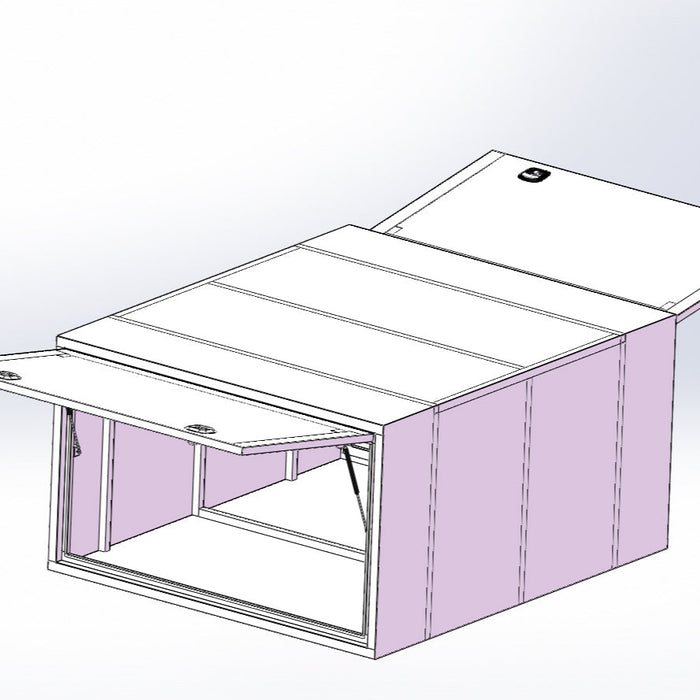 Truck Canopy - 2000mmx2350mmx1200mm - Black