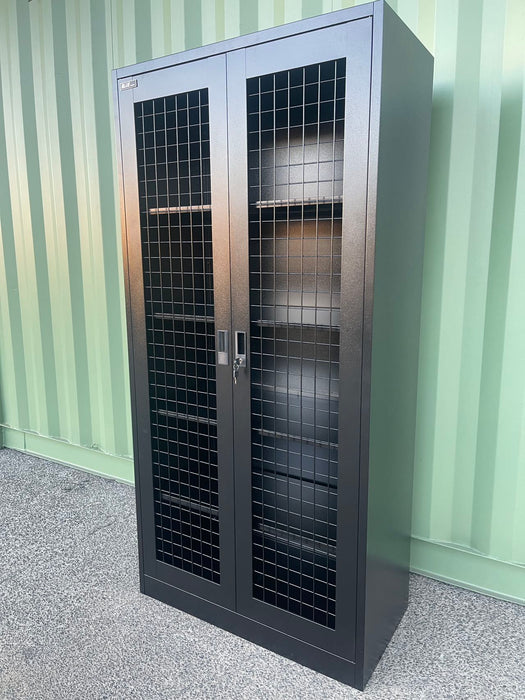 Cabinet - 2 Door Mesh - BLACK