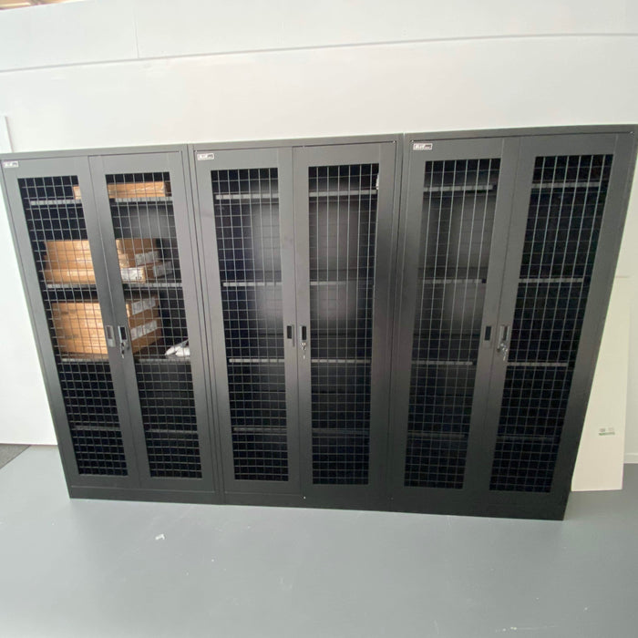 Cabinet - 2 Door Mesh - BLACK