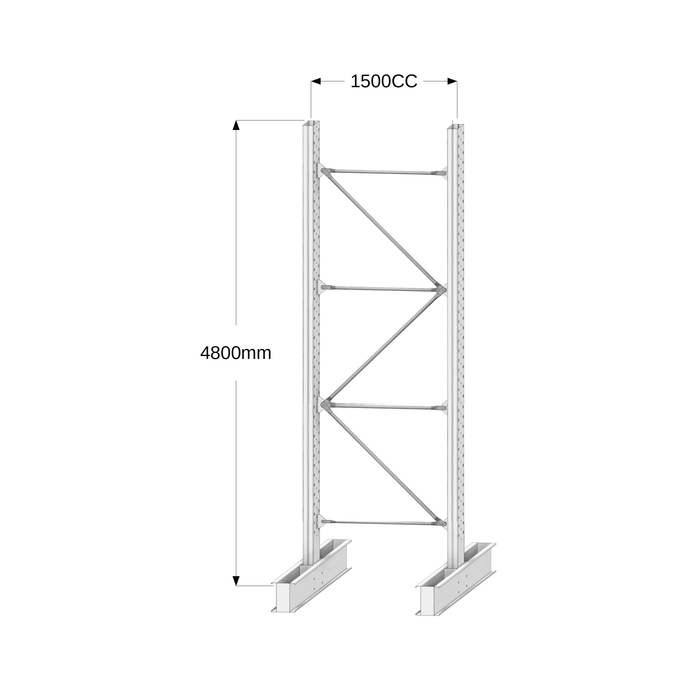 Cantilever Racking - Heavy Duty - Powder Coated