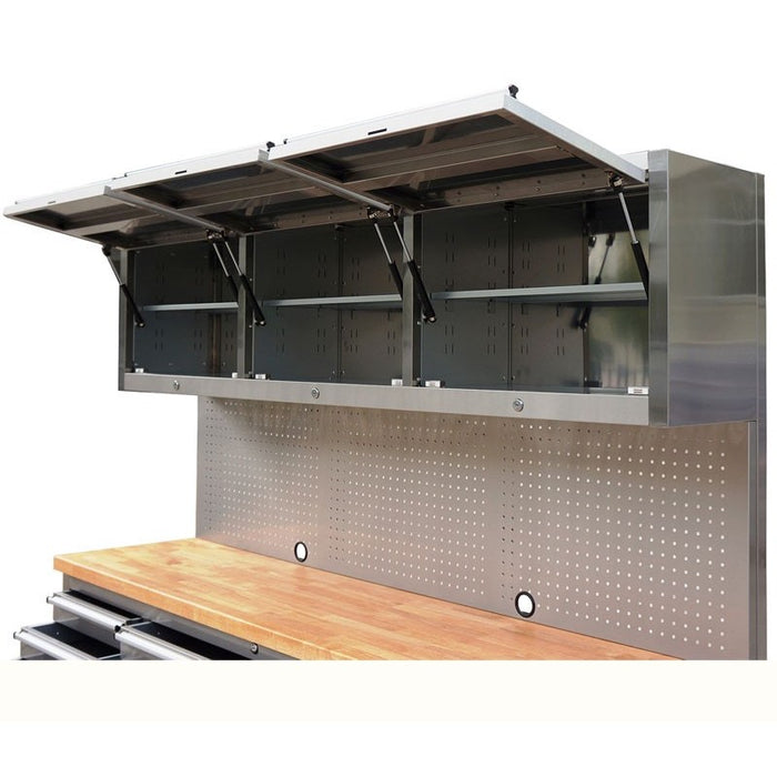 Tool Chest - 1.8m Workbench with 10 Drawers and 4 Cabinets -Stainless Steel