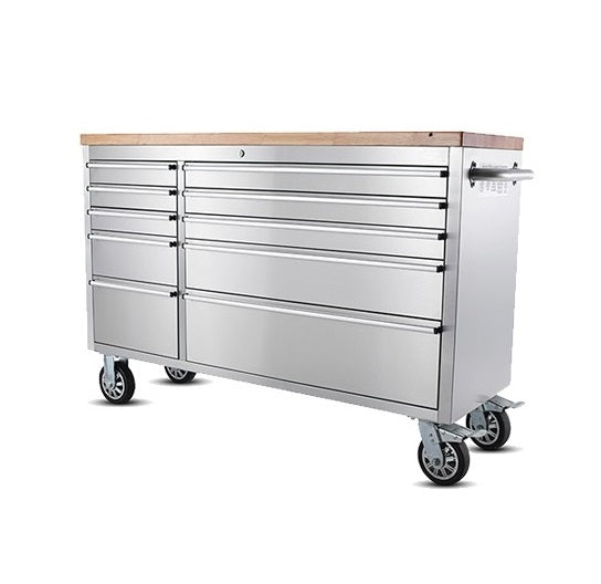 Tool Chest - 1.4m Workbench Base Unit - Stainless Steel