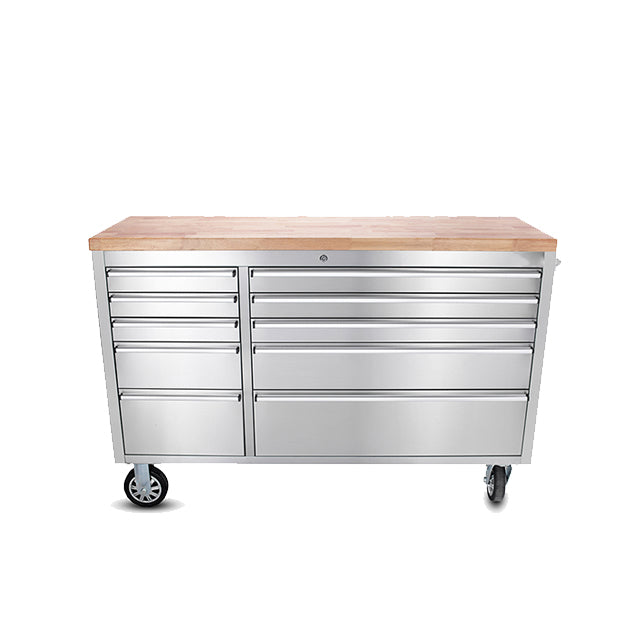 Tool Chest - 1.4m Workbench Base Unit - Stainless Steel