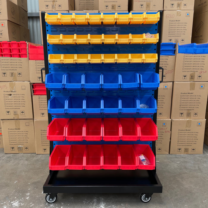 Plastics - Mobile Louvered Panel Suit Hang Bin