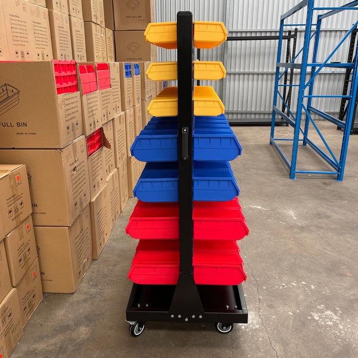 Plastics - Mobile Louvered Panel Suit Hang Bin
